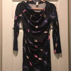 Diane Von Furstenberg 100% Silk Cowl Neck Dress 4